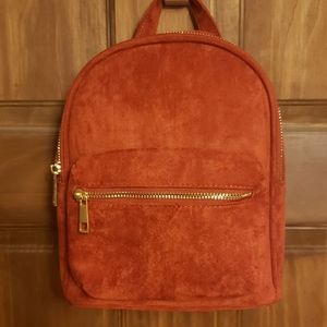 New w/ Tags! Forever21 Rust Orange Suede Backpack NWT